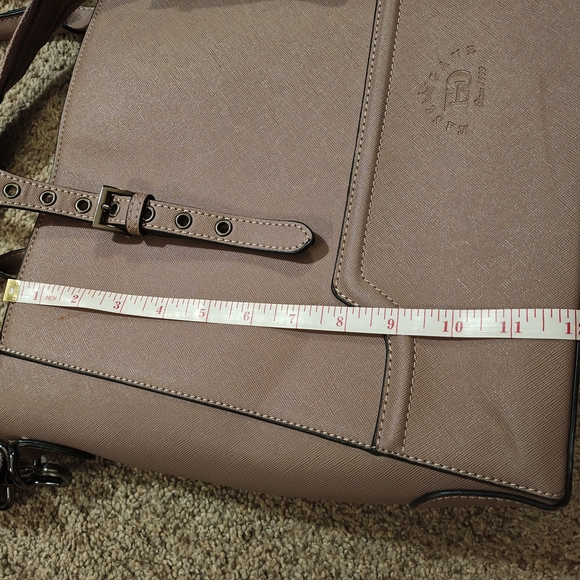 Dusty Purple Faux Leather Laptop Tote Bag - Picture 5 of 10